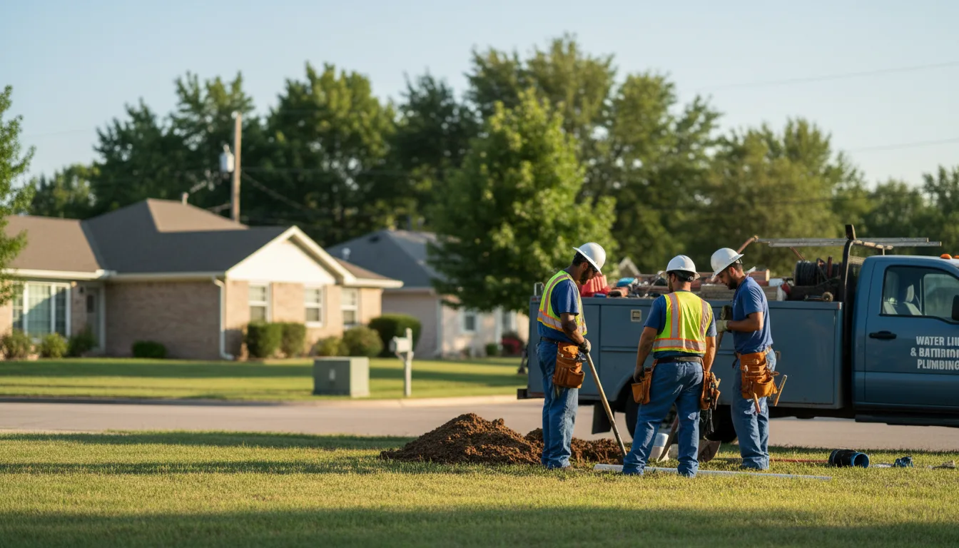 Residential water line and bathroom plumbing service in East Hampton, CT